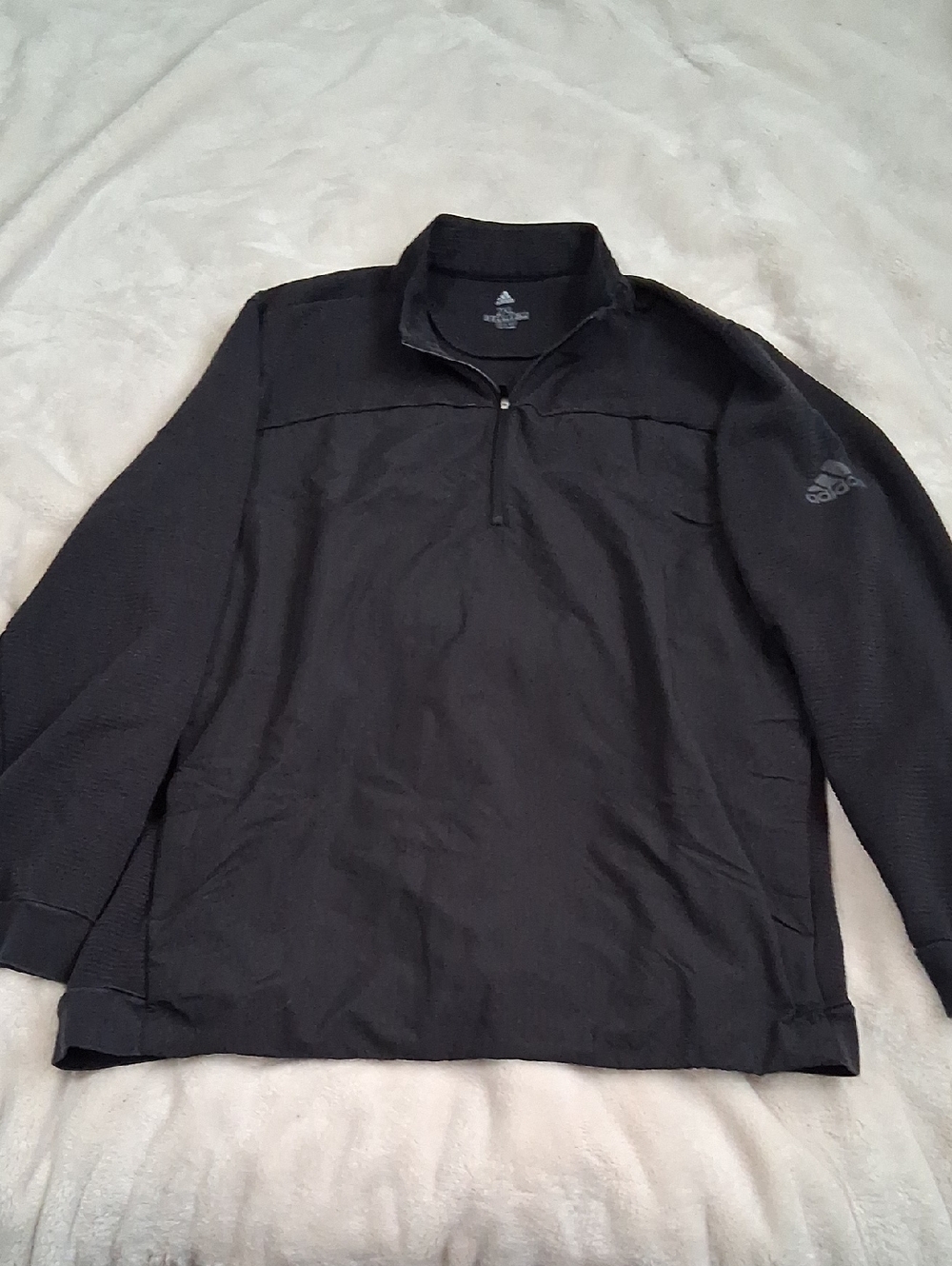 adidas Men’s Black Quarter-Zip Performance Jacket